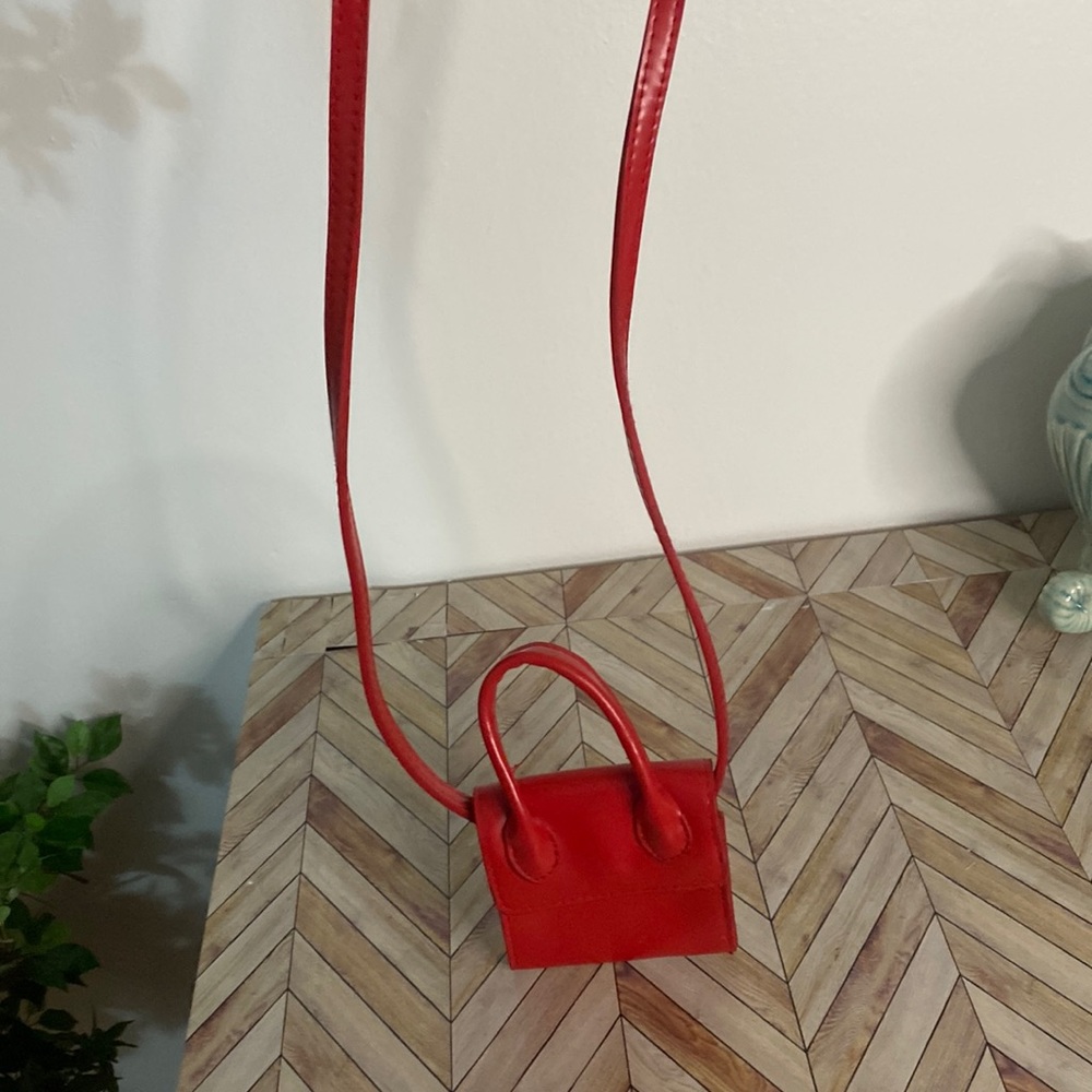 Mini red crossbody bag